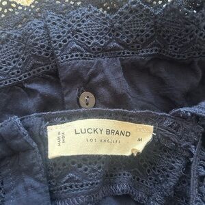 Lucky Brand Navy Lace Top